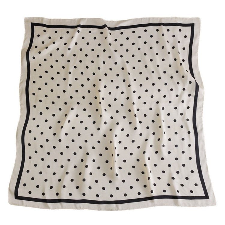 Polka Dots Skjerf Med Ladylike Print