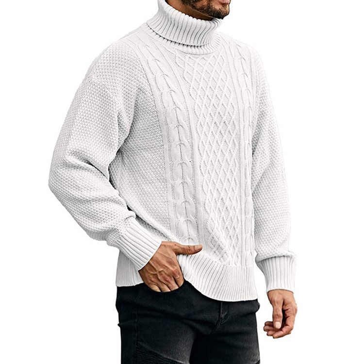 Turtleneck Vanlig Standard Uformelt Vintergenser