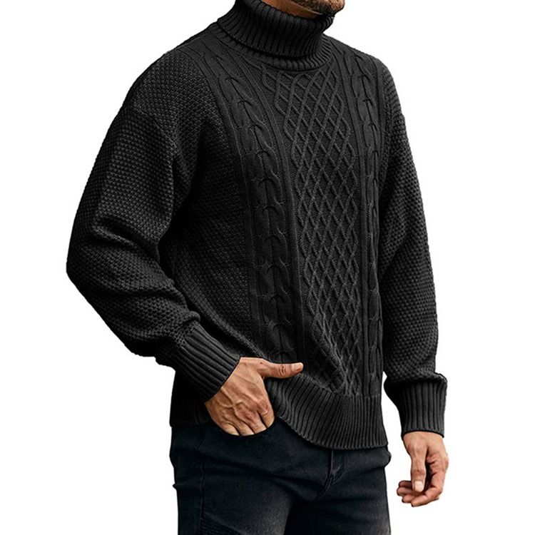 Turtleneck Vanlig Standard Uformelt Vintergenser