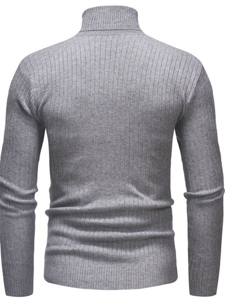 Vanlig Standard Turtleneck Uformell Slank Genser For Menn