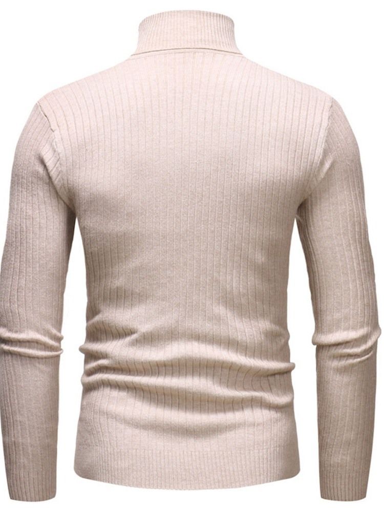 Vanlig Standard Turtleneck Uformell Slank Genser For Menn