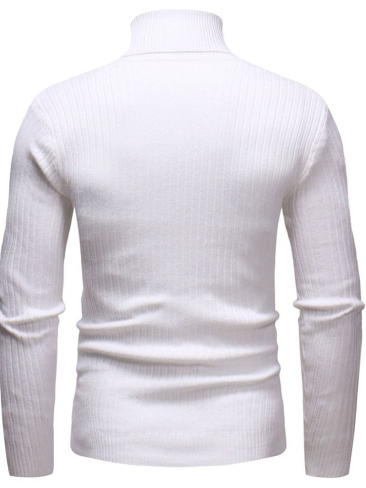 Vanlig Standard Turtleneck Uformell Slank Genser For Menn