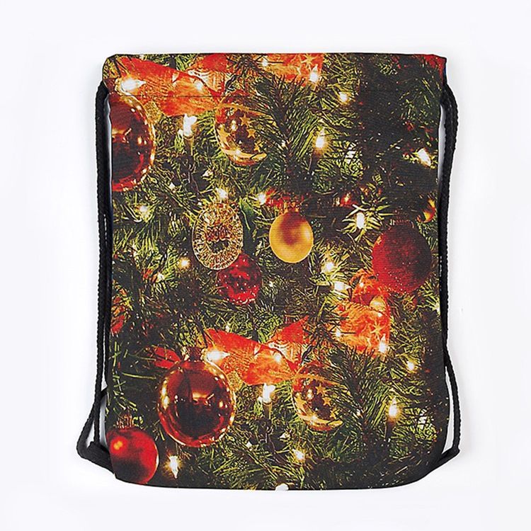 Christmas Cartoon Print Polyester Ryggsekker