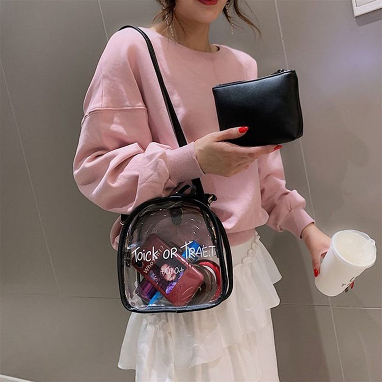 Pu Transparency Letter Tote Bag