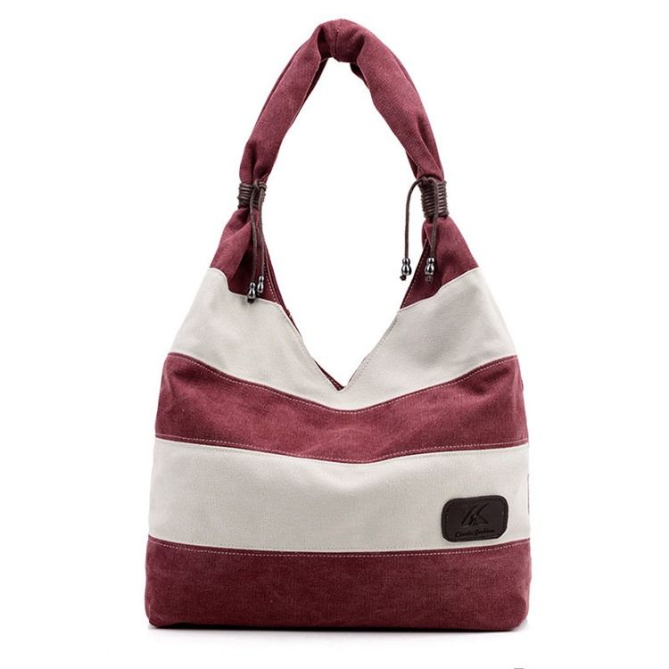 Enkel Color Block Canvas Tote Bag