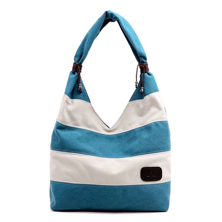 Enkel Color Block Canvas Tote Bag