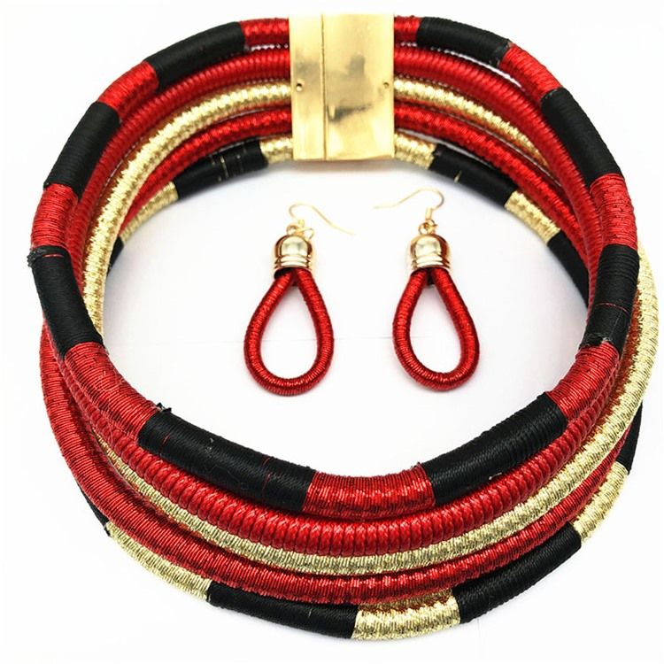 Color Block Hoop Smykkesett