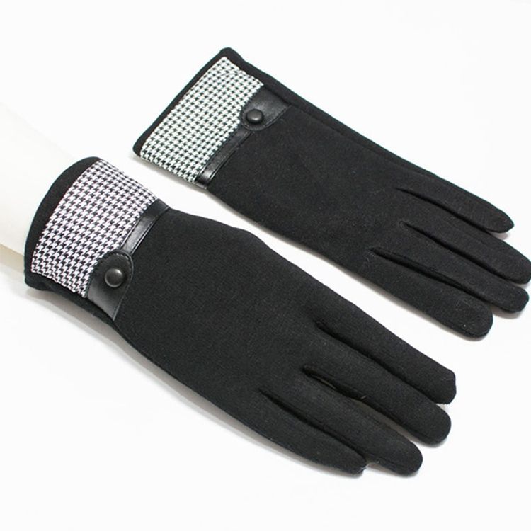 Hold Warm Dot Cotton Lady Gloves