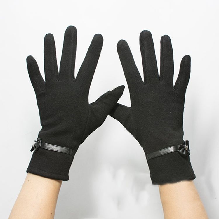 Hold Warm Dot Cotton Lady Gloves