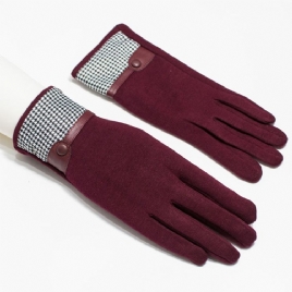 Hold Warm Dot Cotton Lady Gloves