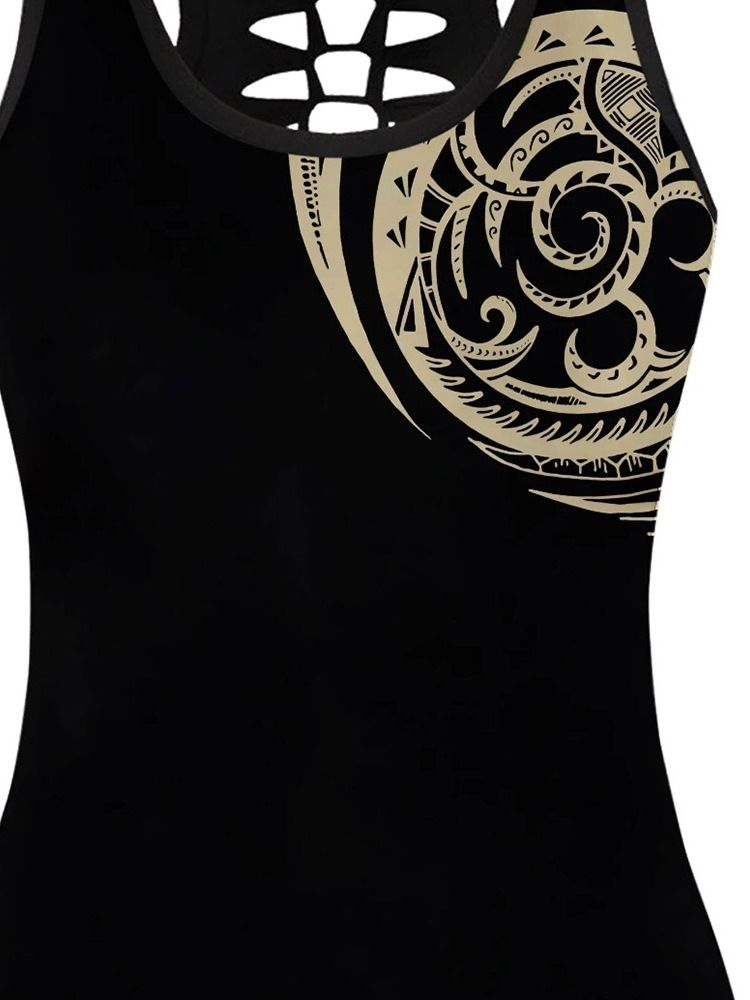 Print Dame Standard Rund Hals Tank Top