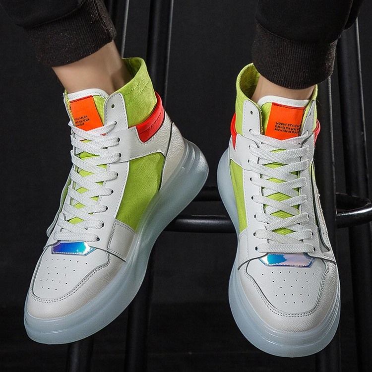 Color Block High-Cut Øvre Rund Tå Herre Skatesko