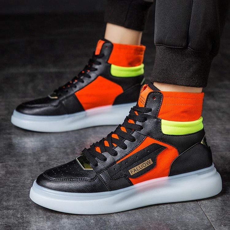 Color Block High-Cut Øvre Rund Tå Herre Skatesko