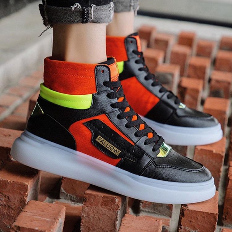 Color Block High-Cut Øvre Rund Tå Herre Skatesko