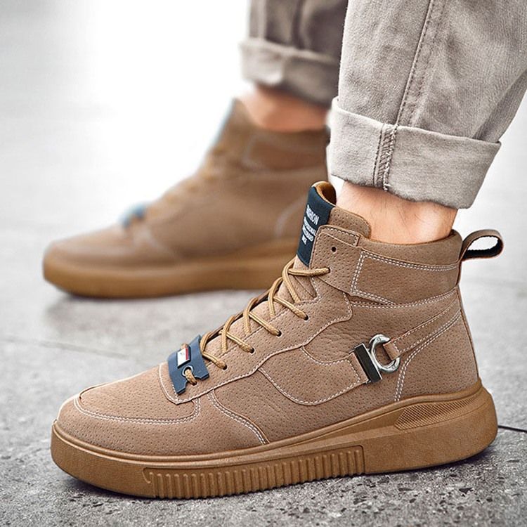 Lace-Up Color Block High-Cut Øvre Herre Skatesko