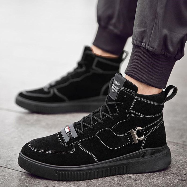 Lace-Up Color Block High-Cut Øvre Herre Skatesko