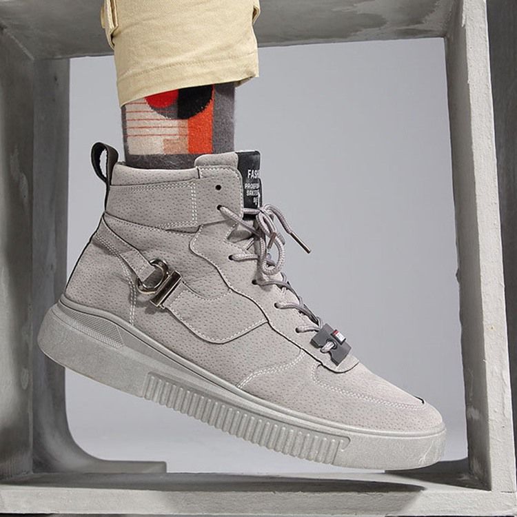 Lace-Up Color Block High-Cut Øvre Herre Skatesko