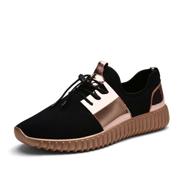 Lace-Up Platform Low Cut Øvre Pu-Sneakers