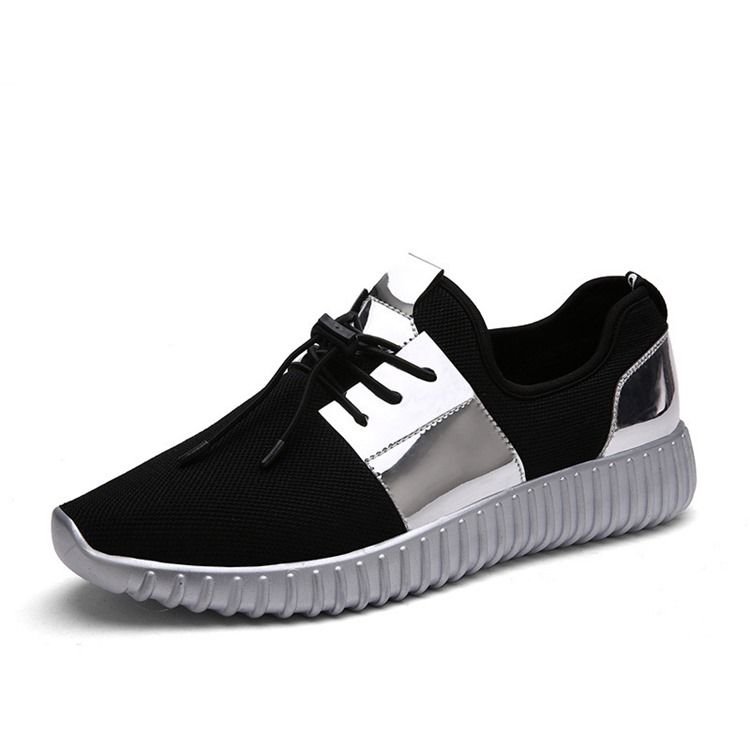 Lace-Up Platform Low Cut Øvre Pu-Sneakers