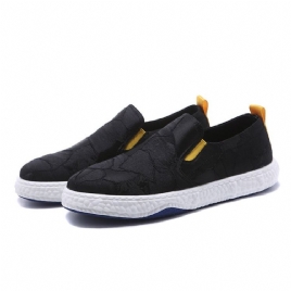 Pu Slip-On Color Block Rund Toe Herre Skate Sko