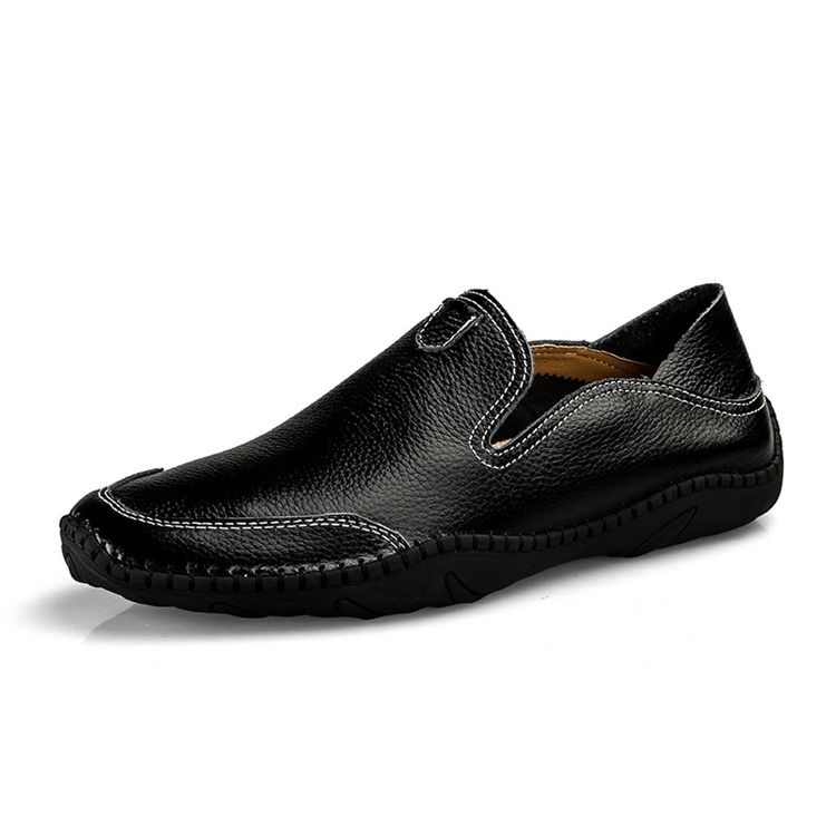 Pu Slip-On Rund Tå Komfortable Loafers For Menn