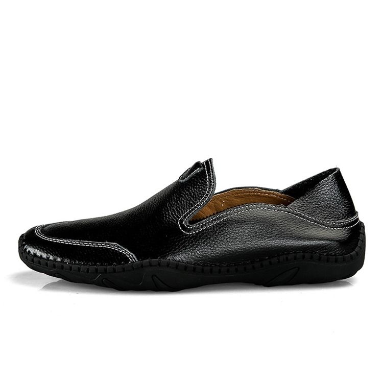 Pu Slip-On Rund Tå Komfortable Loafers For Menn