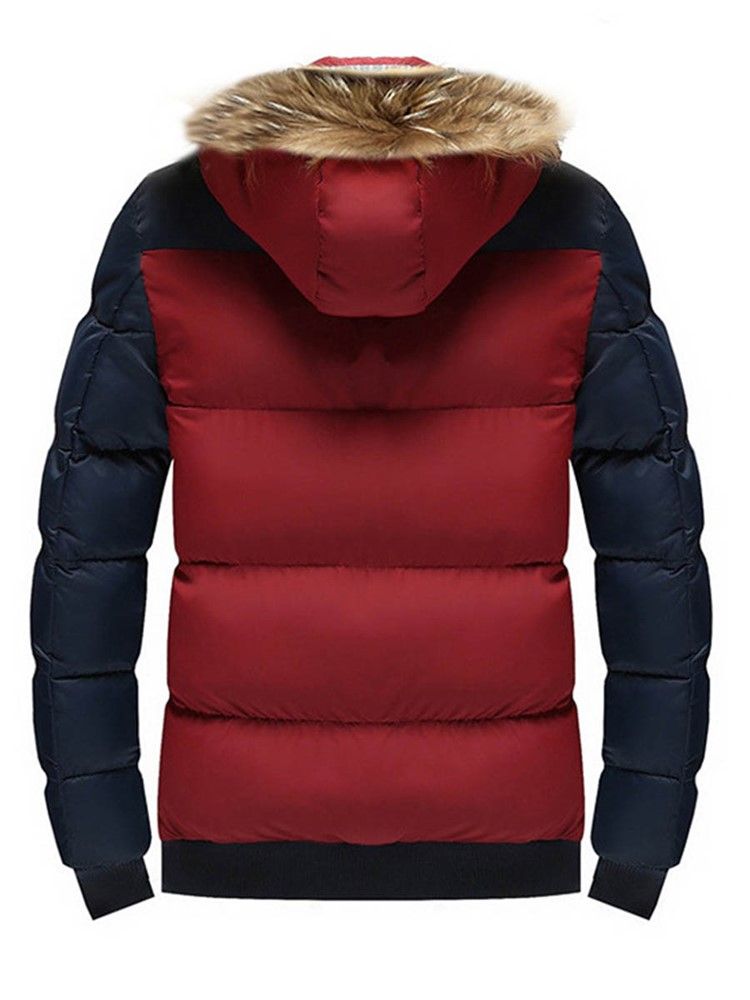 Glidelås Tykk Hette For Menn Small Size Down Coat