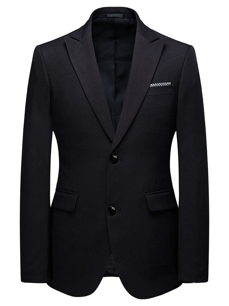 Blazer Single-Breasted Pocket Kjole Dress For Menn