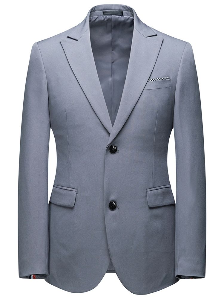 Blazer Single-Breasted Pocket Kjole Dress For Menn