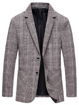 Lapel Enkelt-Breasted Color Block Leisure Blazer