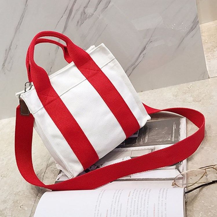 Casual Vertikale Striper Crossbody-Veske For Kvinner