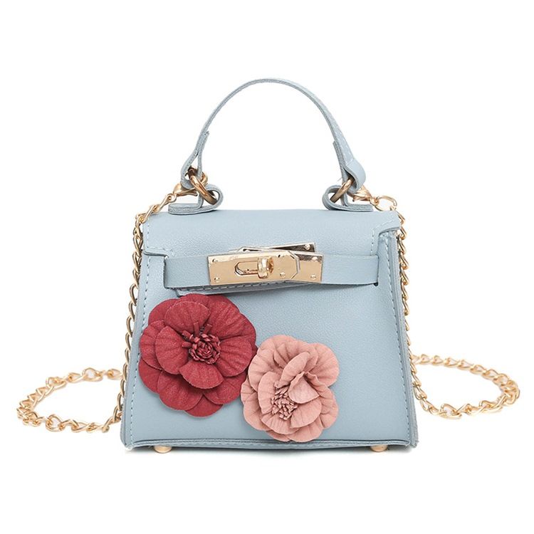 Floral Decoration Chain Crossbody Bag