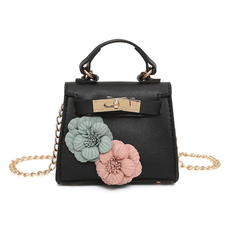 Floral Decoration Chain Crossbody Bag