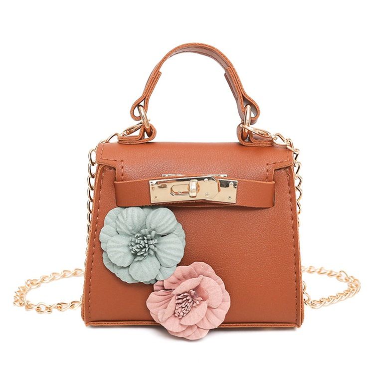 Floral Decoration Chain Crossbody Bag