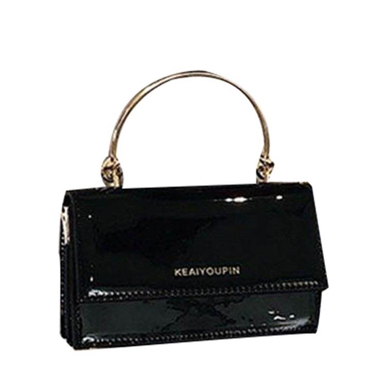 Pu Brevkjede Patent Leather Bag