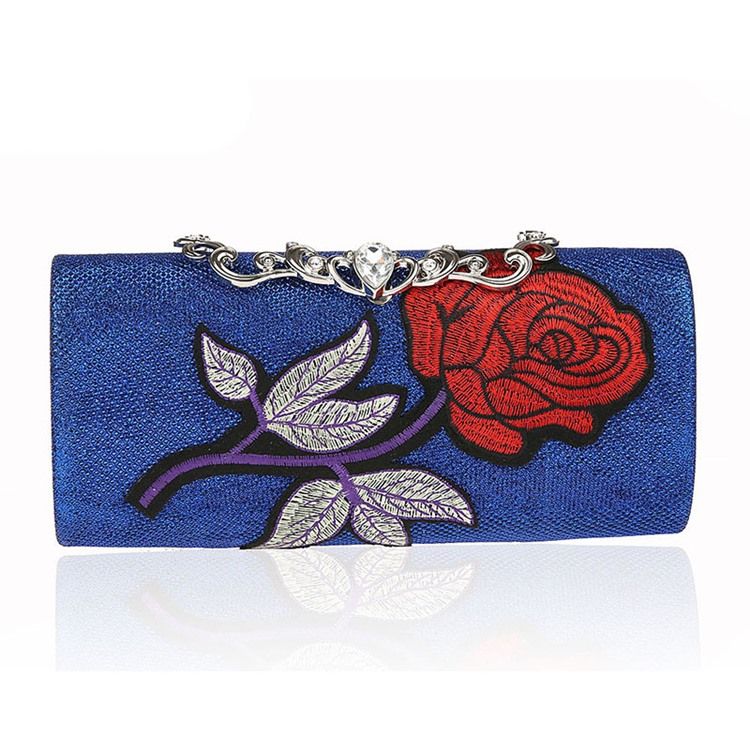 Blomstermønster Kjede Crossbody Bag