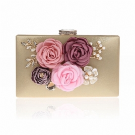 Floral Rhinestone Utsmykning Mini Dame Clutch