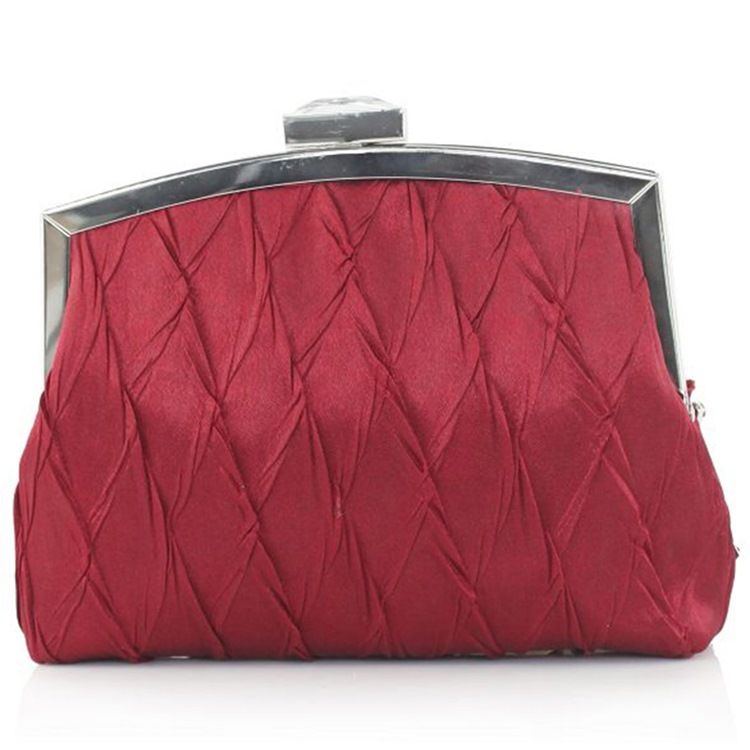 Noble Geometric Plaid Rhinestone Evening Clutch