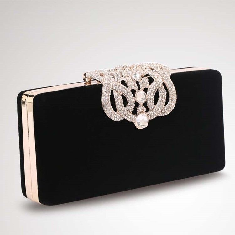 Rhinestone Dekorert Clutch Kveldsveske