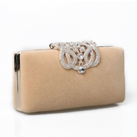 Rhinestone Dekorert Clutch Kveldsveske