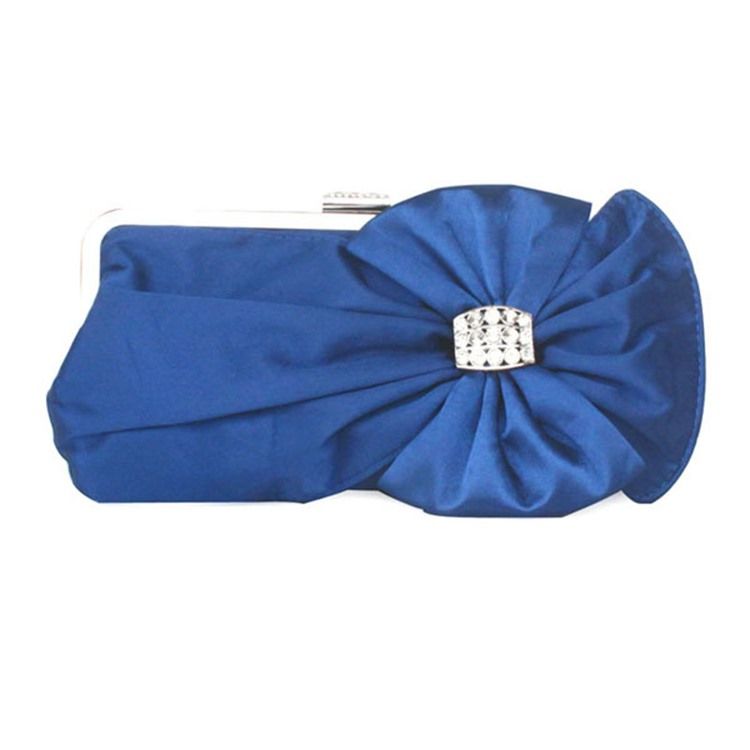 Silke Bowknot Rhinestone Utsmykning Clutch