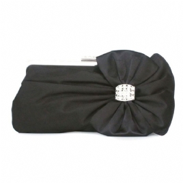 Silke Bowknot Rhinestone Utsmykning Clutch