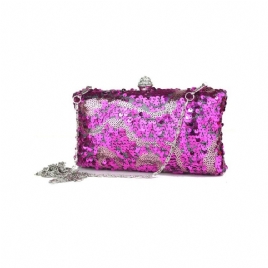 Skinnende Paljetter Rhinestone Clutch For Kvinner