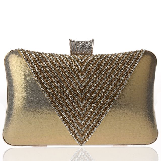 Triangle Rhinestone Evening Clutch