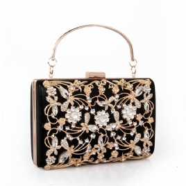 Uthult Metallisk Diamantdesignclutch