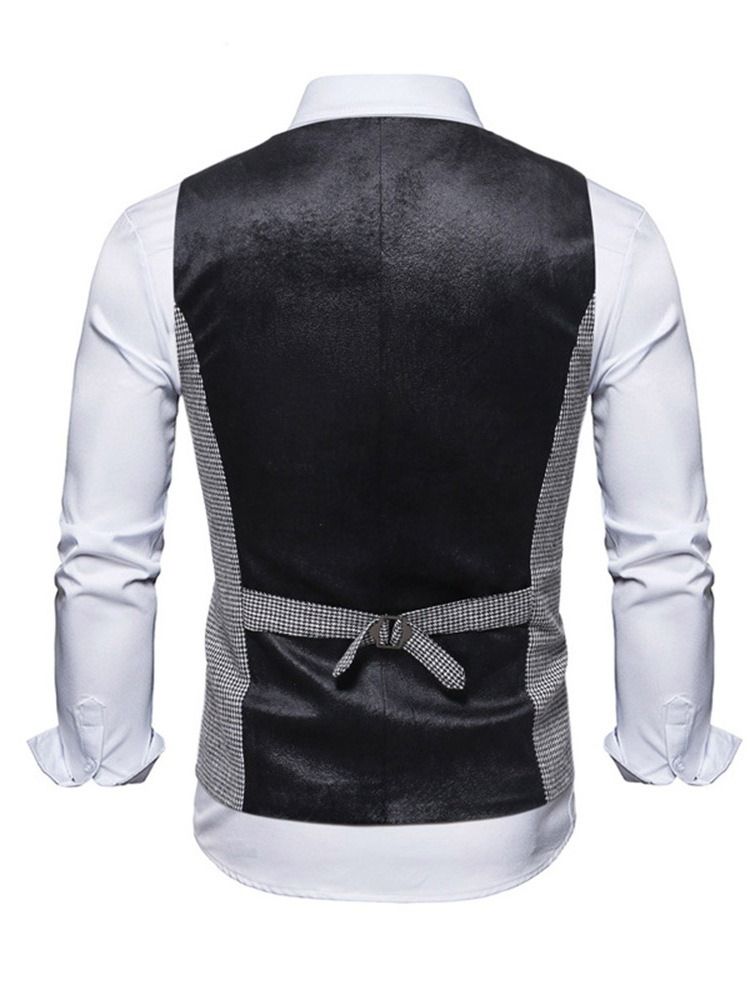 Button Color Block Fjær Dobbelt-Breasted Vest