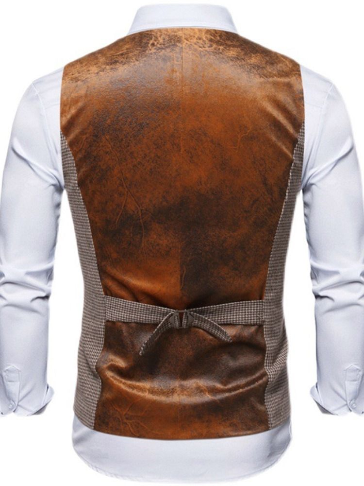 Button Color Block Fjær Dobbelt-Breasted Vest