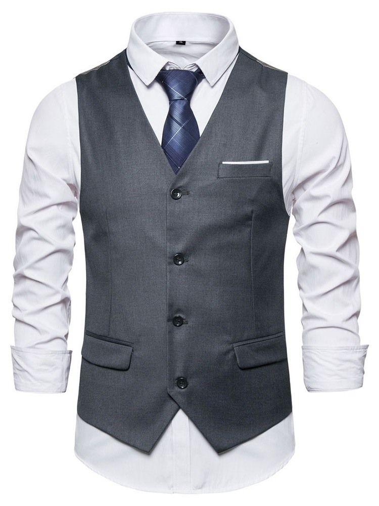 Button Formell Vest For Menn