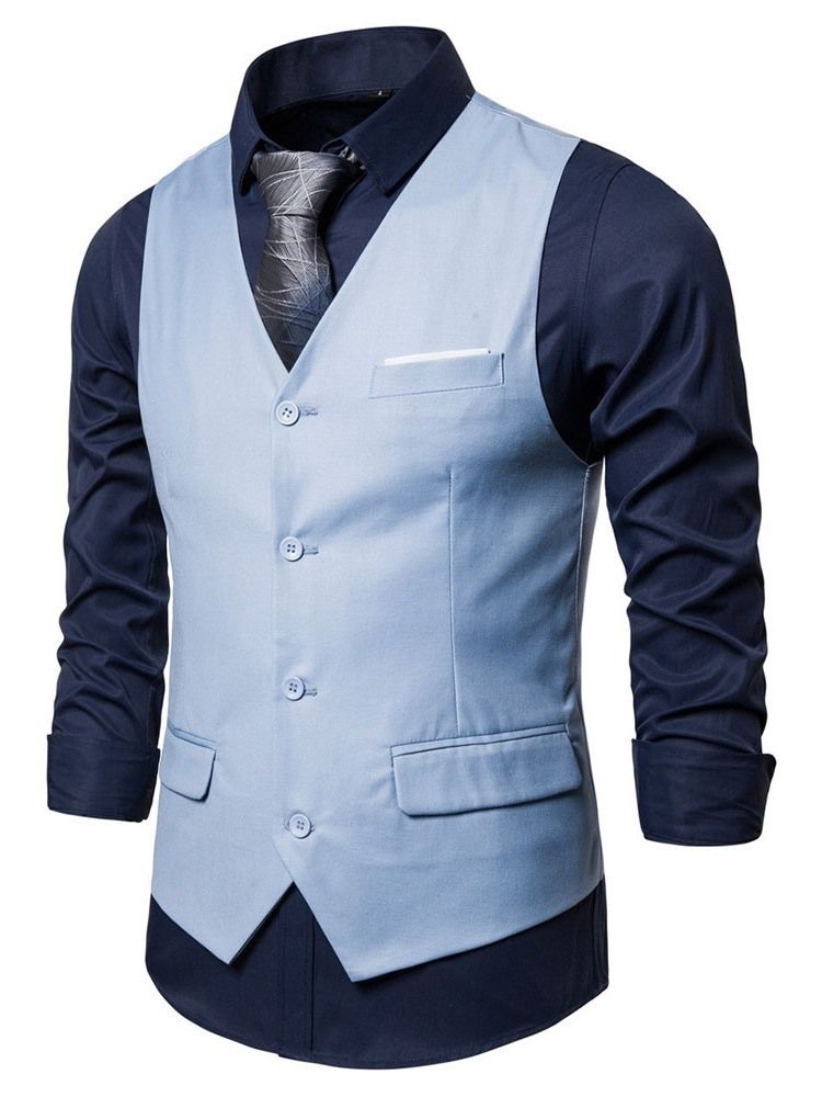 Button Formell Vest For Menn