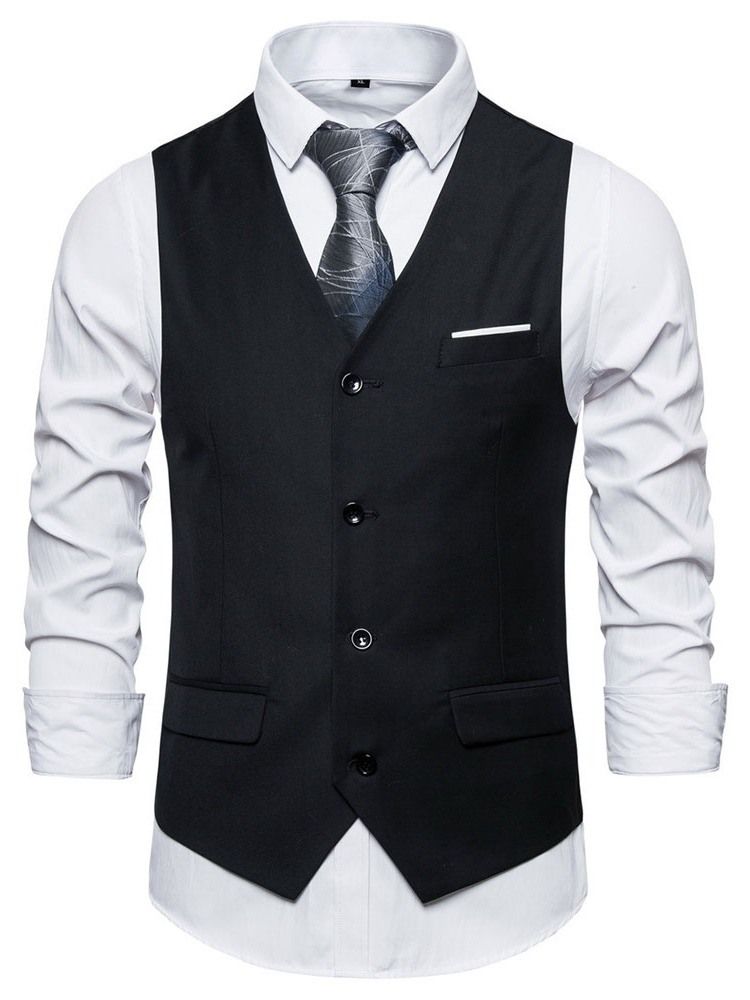 Button Formell Vest For Menn